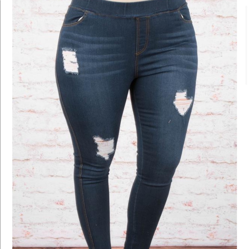 Chic soul rebel heart jeggings